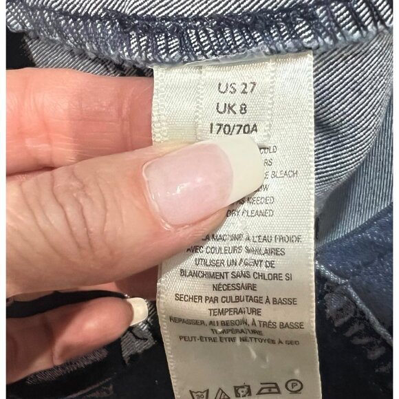 We The Free People Jeans Penny Pull On Flare Leg Size 27 Stretch Blue - Picture 6 of 12